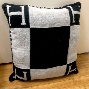 Letter “H” Monogram Designer Pillow